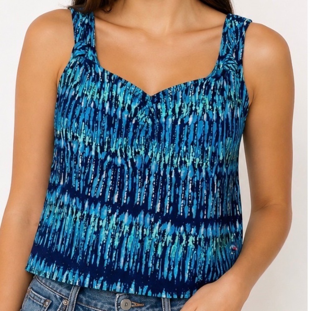 Tommy Hilfiger Bermuda Tank Top Juniors XL Blue NWT Chic Boho Y2K